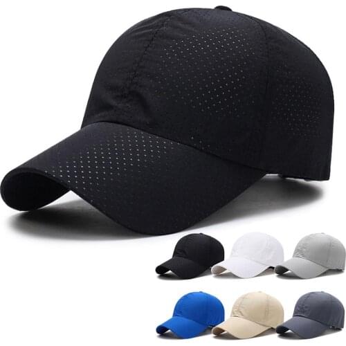 Hat Summer Solid Color Baseball Caps Women Men Breathable Snapback Unisex Quick Dry Mesh Baseball Cap Anti UV Sun Hat Unisex Hot