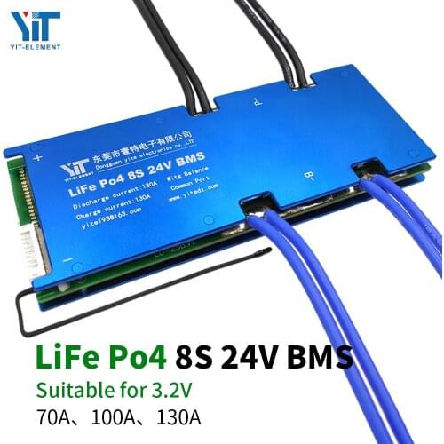 8S 24V Lithium battery 3.2V power protection board temperature protection equalization function overcurrent protection BMS PCB