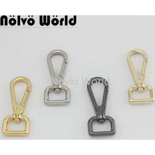 Nolvo World 5-20-100pcs 5 colors 61*16mm metal bags strap buckles lobster clips,16mm Swivel hook hangers