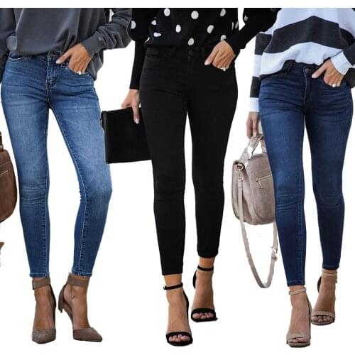 Fashion Hot Lady Denim Skinny Pants High Waist Stretch Jeans Slim Pencil Jeans Women Casual Jean