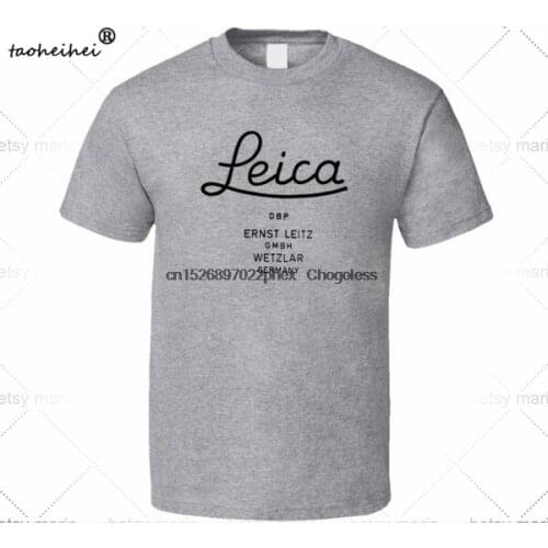 Tops New T Shirts Camisetas Leica T-shirt Camera Retro Photographer mens graphic T shirts