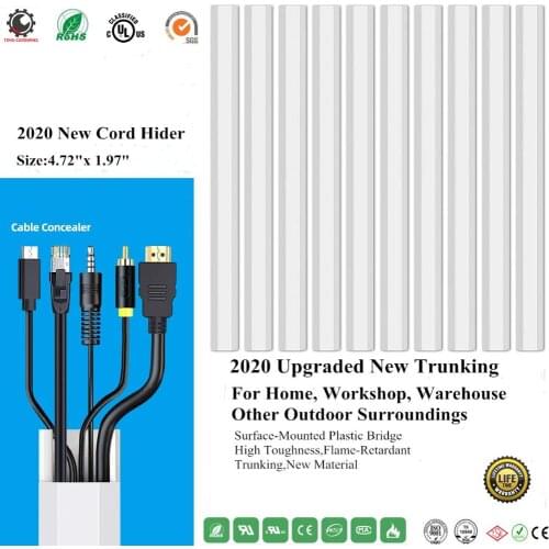 4.72"X 1.97"Floor Cable Cover,Floor Cord Protector Channels Perfect for Workshop,Warehouse,Flame-Retardant Trunking Bridge Frame