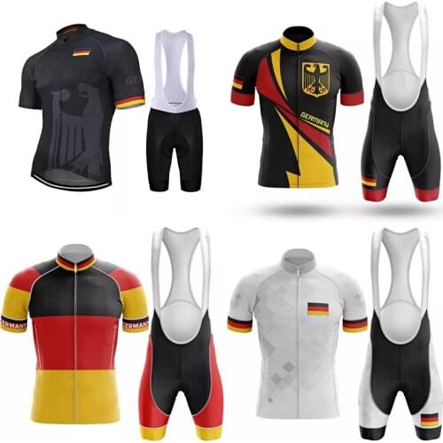 2021 Germany Cycling Jersey Set German National Team Cycling Clothing Men Bicycle Suit Cycling Shorts MTB Ciclismo Bike Uniforme