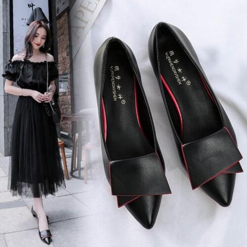 New Black Leather Flat Shoes Pointed Toe with Low Woman Loafers Cowhide Spring Casual Shoes Women Flats Women Shoes