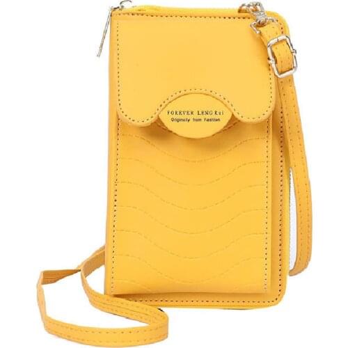 Hot Fashion Cell Phone Pocket Womens Shoulder Bag PU Leather Female Card Purse Ladies Small Crossbody Bags Designer Handbag