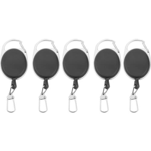 5pcs Retractable And Extendable Keychain, Multifunctional Snap Key Holder