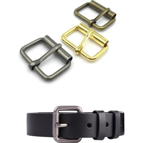 XUNZHE 5 Pcs DIY Metal Heavy Duty Hand Bag Shoe Strap Belt Web Adjust Roller Pin Buckle Snap Rectangle Ring Leather Craft