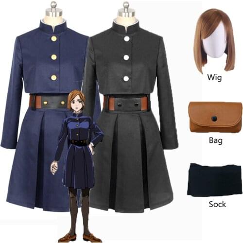 Anime Jujutsu Kaisen Kugisaki Nobara Cosplay Costume Women Outfits Fancy Suit Top Skirt Coat Halloween Carnival Uniforms
