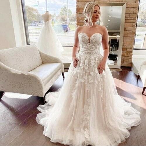 Sweetheart Sleeveless Wedding Dresses Corset Garden Ladies Bridal Gowns Natural Waistline Robe De Mariee Custom Spring Backless