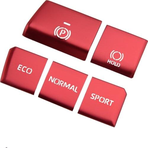 1Set Red Gear Shift Box Button Sticker Trim Decoration Metal Fit For Toyota RAV4 2019 2020