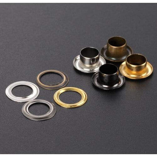 100pcs 5mm 6mm 8mm Rivet Tool Brass Double-Sided Eyelet Hollow Rivet for Clothing Bag Belt Shoe