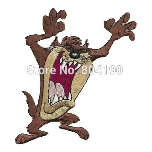 4.75" Taz Tasmanian Devil Cartoon Character TV MOVIE Classic Lovely Cute Embroideried Patch Logo Badge clothing