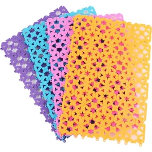 4Pcs Rabbit Cage Mats for Feet Water Leak Design Plastic Hollow Pad for Hamster Chinchilla Cage Anti-Slip Foot Resting Pads