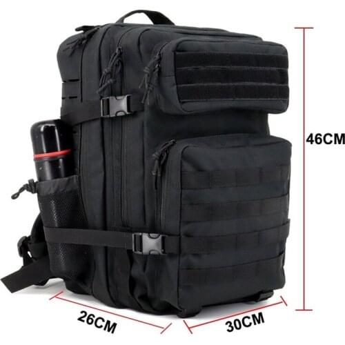 45L Tactical Backpack Fitness Outdoor Waterproof Military Hiking Rucksacks Backpack
