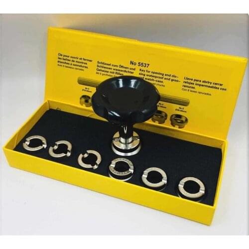 5537 Key Closing Waterproof Tool Watch Back Case Opener 7 Size Types Professional Watch Repair Tools Set for Rolex Tudor