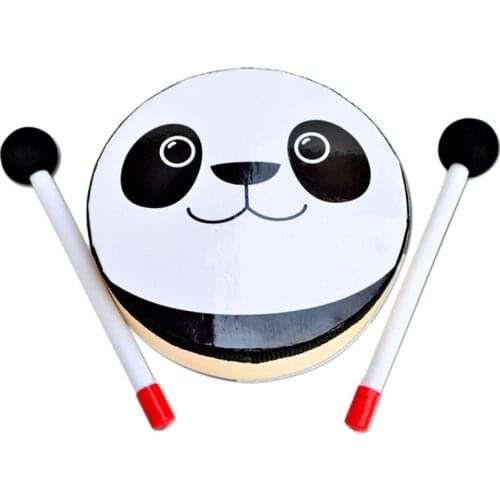 6 Inches Tambourine Little Panda Children Beat the Drum Percussion Musical Instruments Children Toys Gifts of Musical