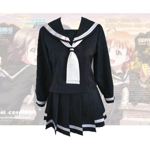 Anime LoveLive!Sunshine Takami Chika Cosplay sailor suit Costume Love Live Custom-made