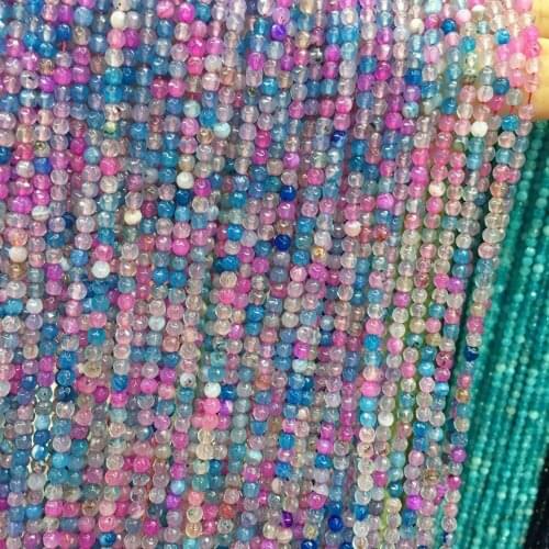 Natural Stone Beads Round Faceted agates Small Loose Spacer Exquisite Beaded for Jewelry Making DIY Necklace Bracelet Accessorie