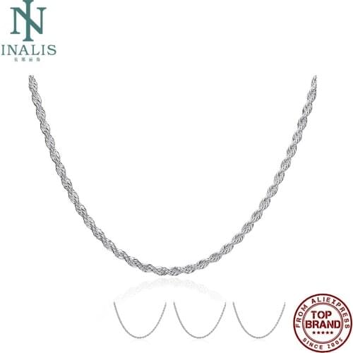 INALIS White Simple Rope Chain Necklaces For Women And Men Geometric Unisex Copper Matching Chains Fashion Jewelry New Listing