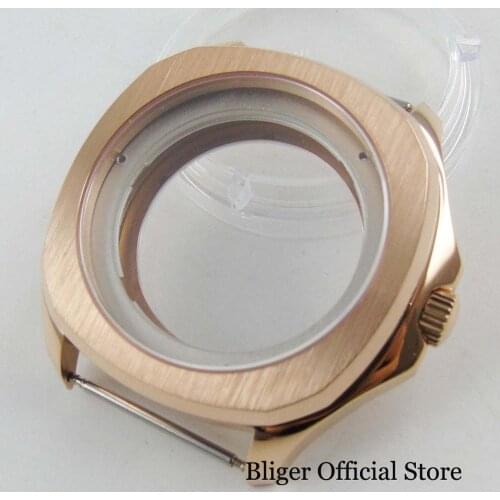 Watch Tools Fits for Miyota Automatic Movement 39mm Rose Golden Watch Case