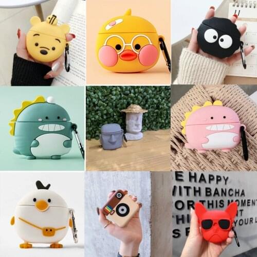 Headphone Case For Huawei Freebuds 4i Case Cute Cartoon Silicone 3D Earphone Cover Case with keychain For Freebuds 4i