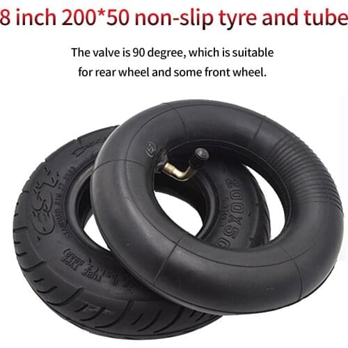 CST 200*50 Inner Tube and Tires Non-slip Pattern 8 Inch Small Dolphin Scooter Rear Wheel Motor Inflatable Inner and Outer Tires