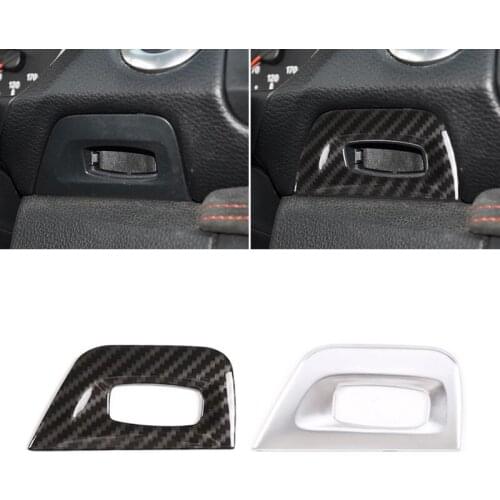 For BMW 1 Series E81 2007 2008 2009 2010 2011 Car Carbon Texture Center Control Ignition Switch Key Hole Cover Frame Trim