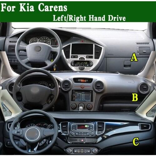 Fits Kia Carens II III IV MPV FJ UN RP 2002-2021 Dashmat Dashboard Cover Instrument Panel Protective Pad Dash Mat Carpet Suede