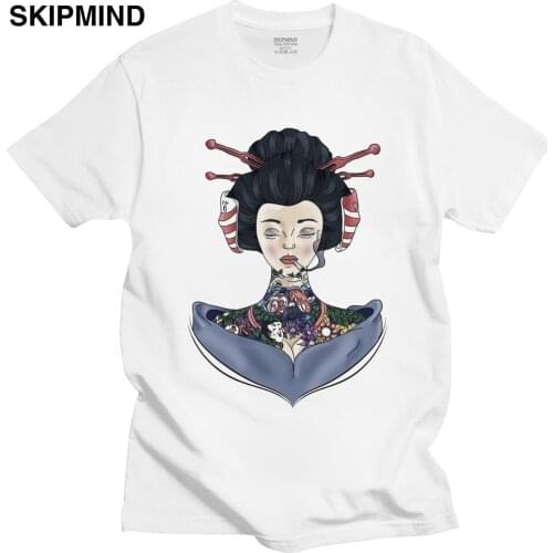 Japan Yakuza Girl T Shirts for Men Soft Cotton Dragon Gangster Video Game Tee Tops Short Sleeve Novelty Graphic T-shirt Merch