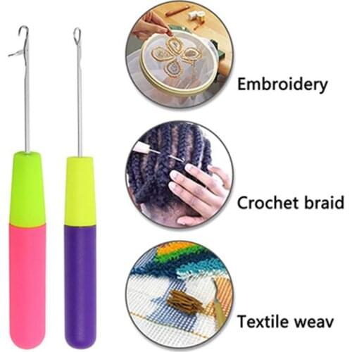 2pcs/lot Latch Hook Crochet Needle Dread-lock Knitt Hair Crochet Needle Hook Hair Weaving Hot Knitting Needle
