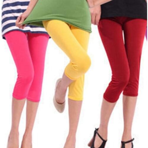 Fashion Casual Leggings One Size Slim Solid High Waist Women Sports Compression Athletic Gym Fitness Running Summer Clothes