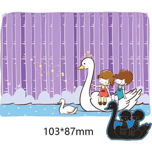 Metal Cutting Dies Goose on the child new for decor card DIY Scrapbooking stencil Paper Album template Dies 103*87mm