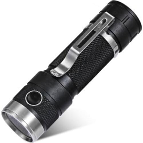 Mini 4th Tiny 18650 XM-L2 850LM Smallest LED Flashlight Gray Rechargeable Powerful Torch Light Bike Lamp Lighting Lantern