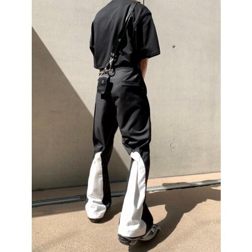 2021 New Men Women clothing fashion Black and white contrast casual Pants Trousers plus size singer costumes 27-46