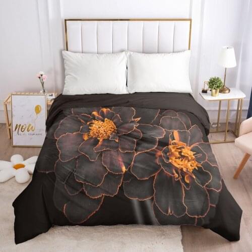 Duvet Cover Comforter/quilt/blanket Case with Zipper 3D HD Polyester/Cotton Printed 140x200/240x220 Bedding Black Rose