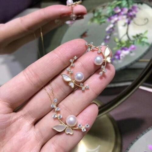 Flower 925 Sterling Silver Pendant Earrings Mountings Findings Base Jewelry Set Mounts Settings Parts for Pearls Beads Crystal