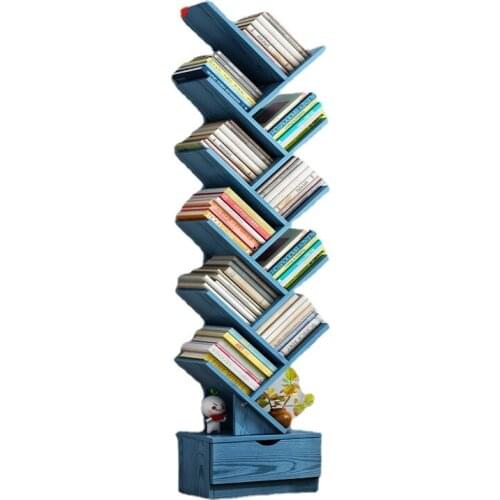 Simple Bookshelf and Storage Shelf Floor Simple Student Creativity Tree-Shaped Living Room Home Economical Storage Small