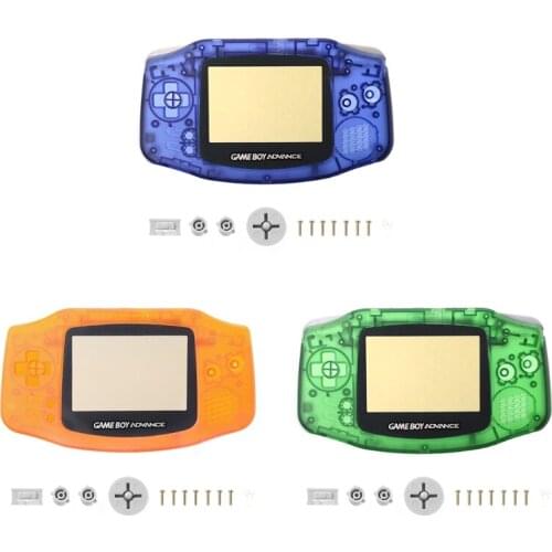 Transparent Full Set Case Cover Frame Repair Parts Kit For Nintendo GameBoy Advance GBA