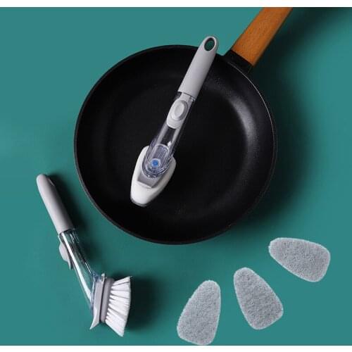 Kitchen Sink Brush (Give 3 Sponge Brushes Refill Replacement Heads) Heavy Duty Dish Wand Sponge For Kitchen Sink Cleaning Brush