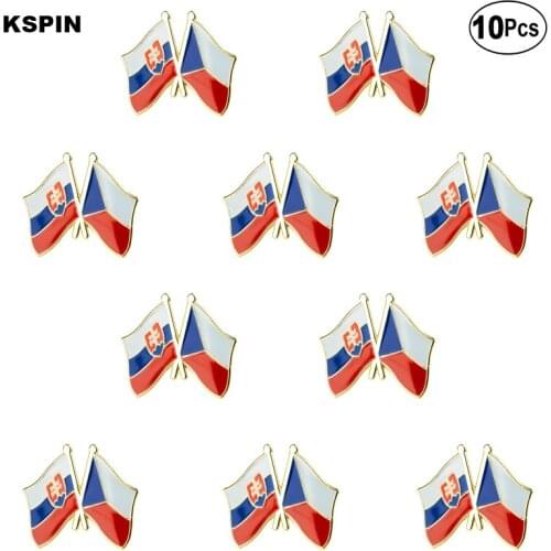 Slovika & Czech Repulbic Badge Lapel Pin Flag badge Brooch Pins Badges 10Pcs a Lot