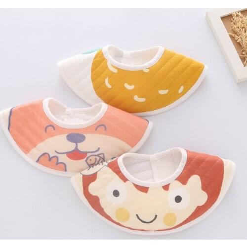 Children eat saliva towel, 360 degrees can rotate, multi-color optional, three packs