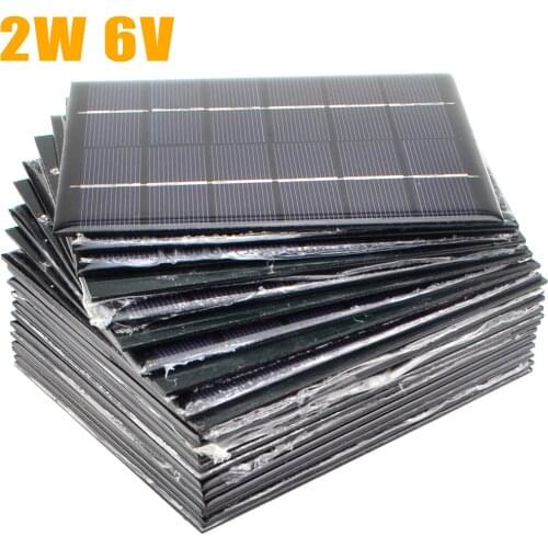 20pcs/lot 6V 330mA 2W Mini Solar Panels Small Solar Power 3.6v Battery Charge Solar Led Light Solar Cell Drop Shipping-10001025