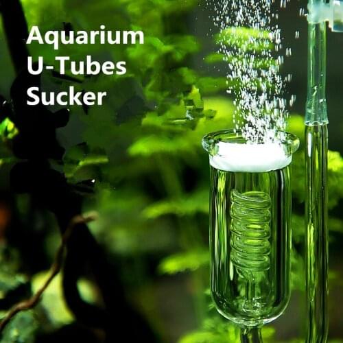 Aquarium U-Tubes Suckers CO2 Diffuses Check Valve Carbon Dioxide Reactor Regulator Fish Tank Live Plant Atomizer