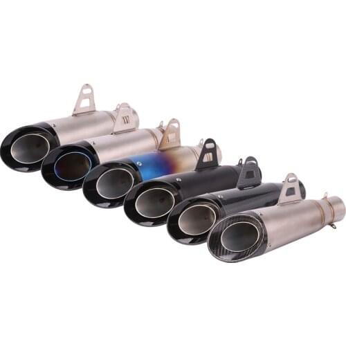 Inlet 51mm Motorcycle Exhaust Pipe Muffler Motorbike Slip On Escape Moto Universal for Z800 Z900 ER6N MT07 MT09 R1 R6 S1000R etc