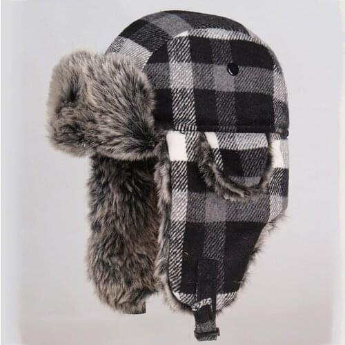 High quality winter Warm Proof Trapper Hat Men aviator hat,Russian Hat sport outdoor ear flaps bomber caps Chapeu morno