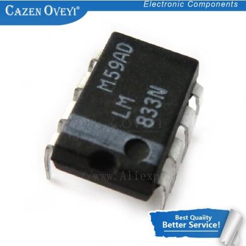 10pcs/lot LM833N DIP-8 LM833 DIP In Stock