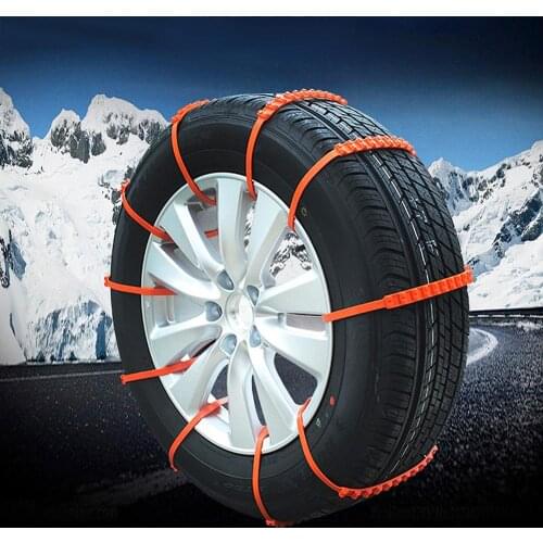 10Pcs Anti-Skid Chains Snow Chains Universal Emergency Anti-Slip Tire Belting Straps Cable Traction Wire for Car/SUV