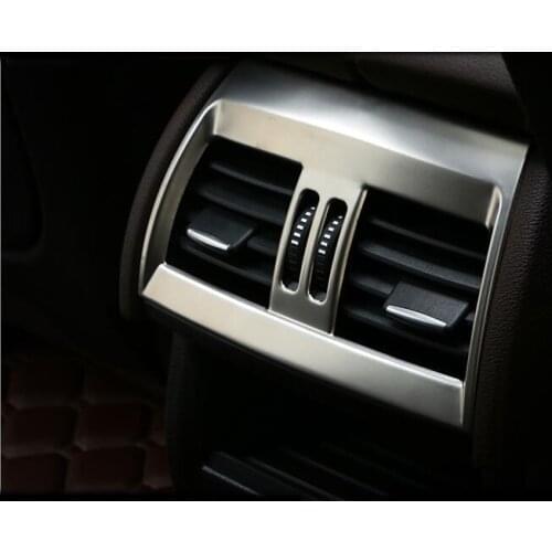 Car styling Rear Air conditioning outlet Decorative Frame cover trim strip Stickers for BMW X5 F15 X6 F16 E70 E71 Accessories