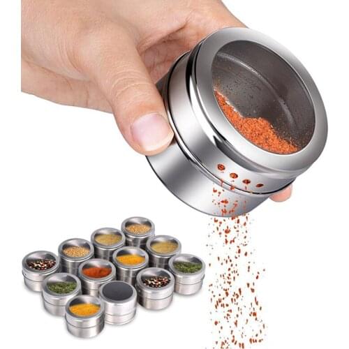 Stainless Steel Spice Tins Spice Jar Seasoning Pot Set Household Seasoning Bottle Cup Pepper Storage Favor Of Elefants