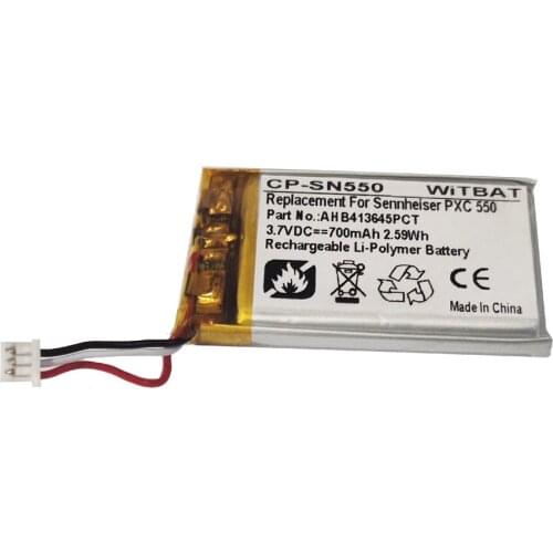 TTVXO 620mAh Wireless Bluetooth Headset for Sennheiser PXC 550 Battery AHB413645PCT